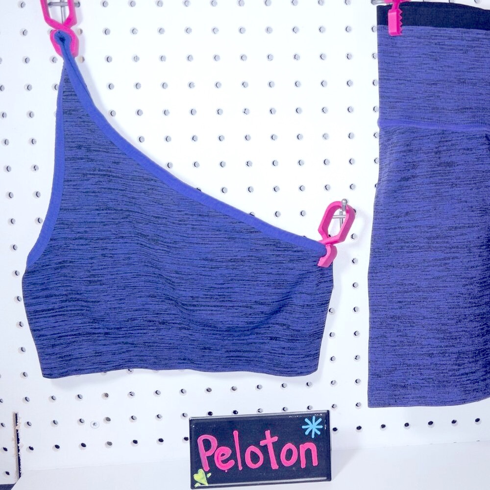 Peloton One Shoulder Sports Bra Purple Seamless XS/S Asymmetrical Workout Bra